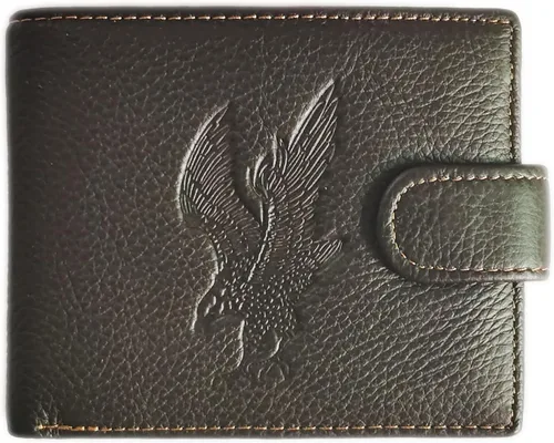 Miniatura 137 de Hombres Cool Eagle Wolf Caballo Totem Cuero Vaca Vertical Cartera Cremallera Multi-tarjeta Titular, Tótem de caballo, Minimalista