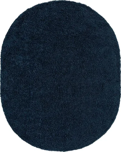 Miniatura 11 de Unique Loom Colección Solid Shag - Alfombra de área (ovalada de 8' x 10', azul zafiro/azul marino)
