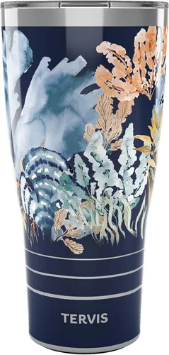 Miniatura 26 de Tervis Traveler - Vaso aislado de triple pared Sara Berrenson de algas marinas profundas mantiene las bebidas frías y calientes, 20 onzas, acero