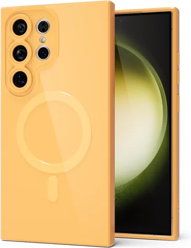 Miniatura 29 de Svanove para Samsung Galaxy S22 Funda de teléfono de silicona magnética, compatible con Magsafe, linda para mujeres, brillante color brillante, gel