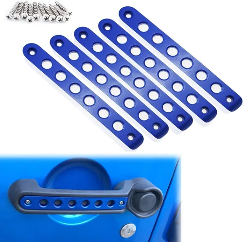 Miniatura 8 de Insertos de Cubierta de Manijas de Puerta Lateral Trim Compatible con Accesorios Jeep Wrangler JK JKU Liberty Sahara y Unlimited 2007-2018 Manijas