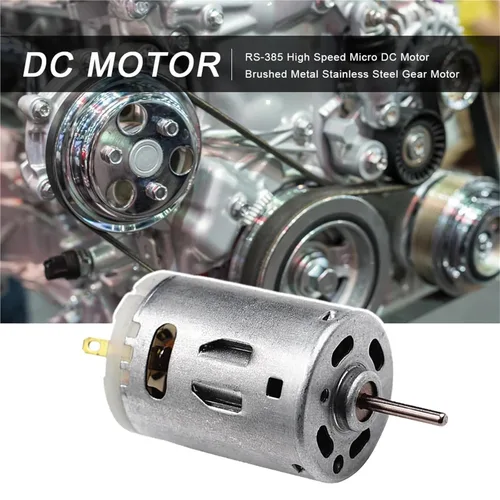 Miniatura 3 de RS-385 Motor DC 12V Motor Micro Motores Eléctricos Caja de engranajes de alto par para taladro Acero inoxidable 9800rpm Cepillo Motor DC (2PCS)