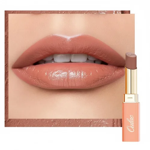 Miniatura 19 de Oulac Lápiz labial ciruela para mujer, lápiz labial mate burdeos, color de labios de cobertura completa, acabado mate satinado, textura crema, SG08