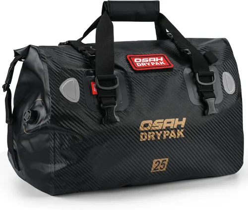 OSAH DRYPAK Bolsa de lona impermeable – Bolsa seca para motocicleta con gran espacio de almacenamiento, bolsas de equipaje impermeables con bolsillo