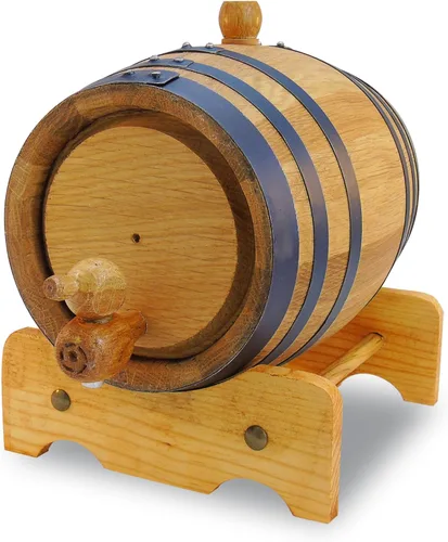 Red Head Barrels - Barriles de Roble Premium Grado Destilería de 2 L para Envejecer Whisky, Ron y Más, Ideal para Barril de Whisky o Barril de Vino,