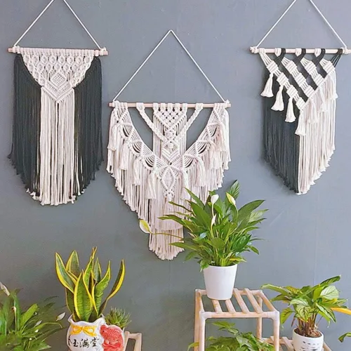 Miniatura 4 de Cuerda de macramé gris de 3mm x 109 yardas, cuerda de algodón de colores, cuerda para manualidades, cuerda de algodón colorida para colgar