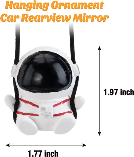 Miniatura 2 de Wonuu Lindo astronauta colgante de coche adorno colgante espejo retrovisor encanto decoración para accesorios de decoración de coche