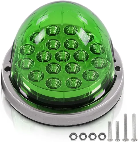 Miniatura 13 de PIT66 Lente transparente Luz LED azul Sandía (19 LED) Marcador de luz intermitente universal