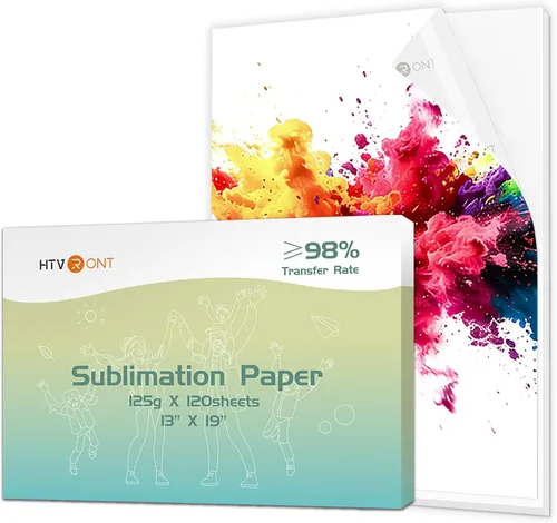 HTVRONT Papel de sublimación de 13 x 19 pulgadas, 120 hojas de papel de sublimación fácil de transferir para camisetas, vasos, tazas (A3+)