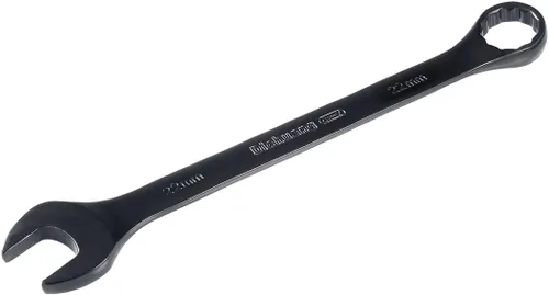 Miniatura 7 de uxcell Llave combinada métrica de extremo abierto de 0.748 in y 12 puntos, revestimiento galvanizado negro, Cr-V