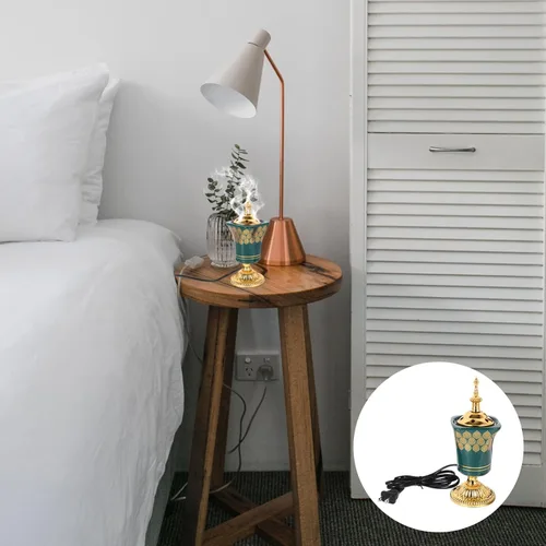 Miniatura 7 de MAGICLULU Quemador eléctrico de incienso estilo Oriente Medio, quemador de aroma enchufable para hogar, oficina, sala de yoga, relajación, 7.67 x