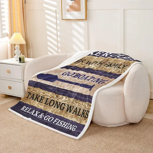 Miniatura 15 de Erosebridal Manta náutica de ancla, forro polar con brújula oceánica de 40 x 50 pulgadas para niños, niñas, adolescentes, adultos, decoración