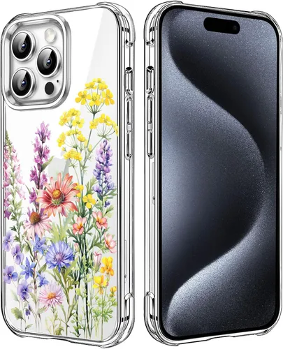 Miniatura 117 de Funda transparente de girasol compatible con iPhone SE 2022 SE 2020 7 8, funda trasera floral para niñas y mujeres, funda protectora transparente