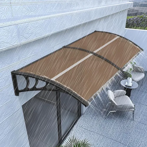 Miniatura 5 de MCombo Toldo para ventana de 115.9 pulgadas para exteriores, lámina hueca de policarbonato, toldo para puerta y patio