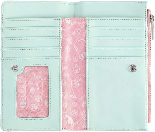 Miniatura 4 de Loungefly Pusheen The Cat Snacks - Cartera de piel sintética con estampado completo, Multi