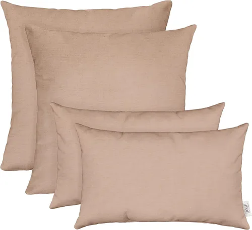 Miniatura 36 de RSH DECOR: Sunbrella Juego de 4 almohadas lumbares y cuadradas 20 x 12 pulgadas y 17 x 17 pulgadas Tela resistente al agua y a la decoloración