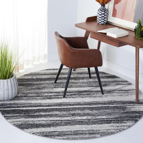 Miniatura 15 de SAFAVIEH Retro Collection - Alfombra decorativa, 2 pies 3 pulgadas x 5 pies, gris oscuro y gris claro, diseño abstracto, no desprende pelusa