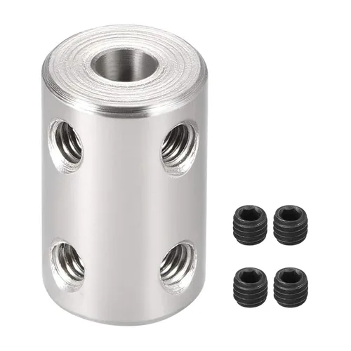 TA-VIGOR Tornillo de acoplamiento de eje de 0.197 in a 0.197 in, D14 mm x L22 mm de diámetro de acero inoxidable rígido acoplador de eje conector de