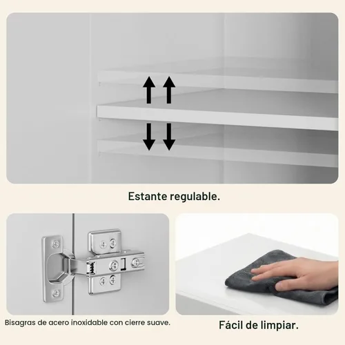 Miniatura 7 de Amunrbrek Caja de Arena Grande/Alta con Compartimento, Mueble Moderno de Madera para Caja de Arena XL con Almacenamiento Oculto como Aparador Blanco
