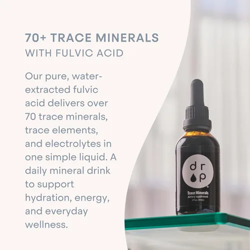 Miniatura 3 de Drop Trace Minerals con ácido fúlvico, gotas minerales iónicas líquidas con electrolitos - Más de 72 minerales, para energía, hidratación y salud
