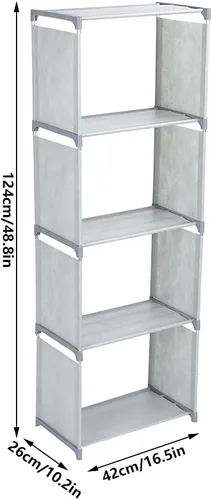 Miniatura 3 de JUOPZKENN Estanterías, estantería abierta, organizador de almacenamiento, estante de plástico para libros, estantería portátil vertical