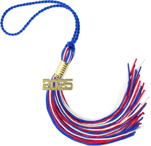 Miniatura 82 de Borla de graduación Aqua 2022, todos los colores escolares disponibles, fabricada en Estados Unidos