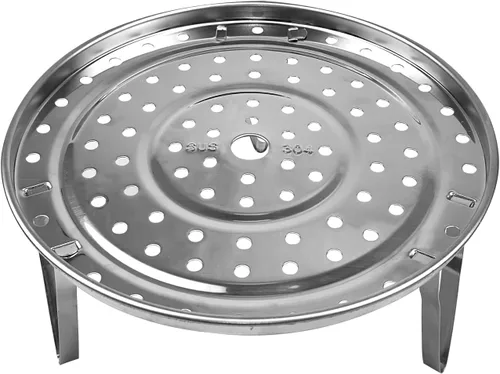 Rejilla para Cocinar al Vapor, Estante para Ollas a Presión y Enlatado de Acero Inoxidable 304, Bandeja Redonda para Cocinar al Vapor con Patas