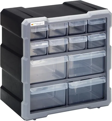 Miniatura 9 de QUANTUM STORAGE SYSTEMS PDC-39BK - Organizador de 39 cajones de 19 pulgadas de alto x 15 pulgadas de ancho x 7 pulgadas de profundidad