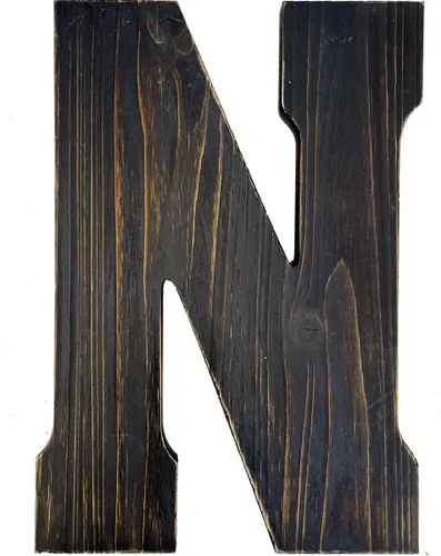 Miniatura 29 de ABELOTS Arte de pared con letras grandes para sala de estar, baño, dormitorio y decoración del hogar, letras rústicas de granja para apellidos