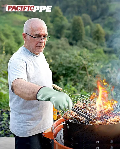 Miniatura 5 de Guantes de horno resistentes al calor PACIFIC PPE, guantes de seguridad de grado alimenticio con revestimiento de silicona impermeable y engrosada