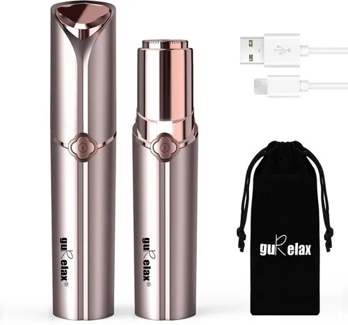 Miniatura 11 de gurelax - Depilación facial para mujeres (1 dorado + 1 azul), dispositivo de depilación eléctrico, removedor de vello facial sin dolor para Azul +