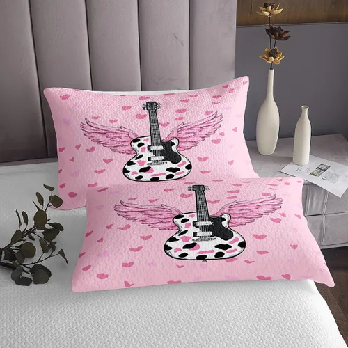 Miniatura 29 de Castle Fairy Cowboy Boots Bedspread Twin Size Bohemia Musical Guitar Coverlet Set Boys Bedroom Present Western Rustic Cowgirl Decor Bedding Set