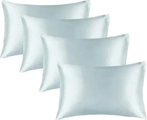 Miniatura 135 de Bedelite Funda de almohada de satén para el cuerpo, súper suave y refrescante, para el cabello y la piel, transpirable, sedosa y larga, 20 x 54 Rosa