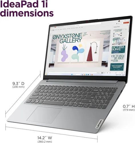 Miniatura 8 de Lenovo IdeaPad 1i - Laptop HD de 15.6 pulgadas (12 GB de RAM, SSD de 512 GB + eMMC de 128 GB, Microsoft Office 365, Intel Celeron N4500)