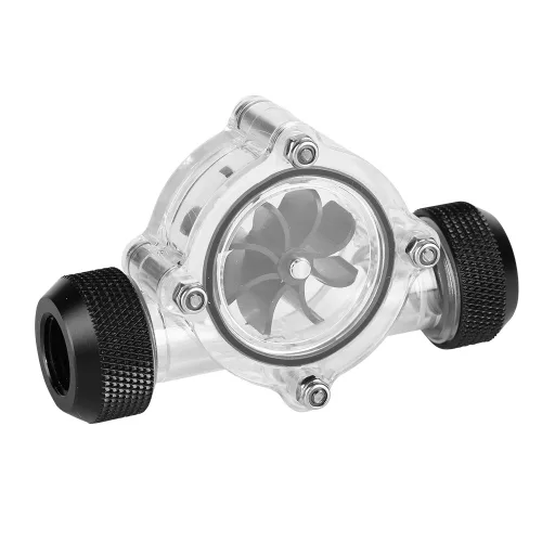 Indicador de flujo de agua Tiiyee, 8 impulsores PC enfriamiento G1/4 medidor roscado | Water Cooling Flow Meter Indicatorr for Pc Cooling System,