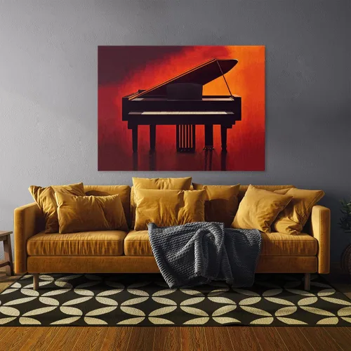Miniatura 2 de Sense Canvas Piano 18 - Lienzo decorativo para decoración del hogar, póster pequeño de 16 x 12 pulgadas, 0.75 pulgadas