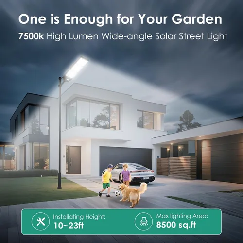 Miniatura 3 de Luces solares de calle de 12000 W para exteriores, impermeables, luz solar grande para estacionamiento del anochecer al amanecer con sensor