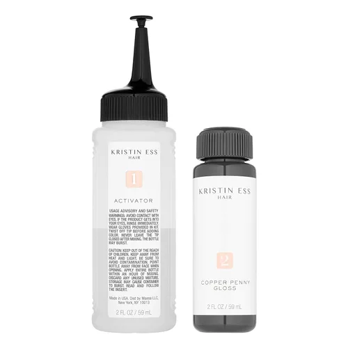 Miniatura 6 de Kristin Ess Tinte semipermanente para el cabello en brillo cobre + castaño - Cobre Penny - Aumento del brillo en color rojo, castaño + rubio fresas