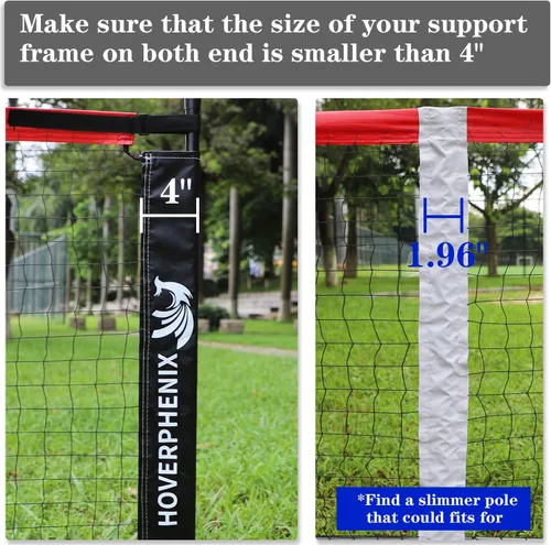 Miniatura 6 de Red de repuesto para pickleball de 22 x 3 pies para interiores o exteriores, se adapta a la mayoría de marcos de bolas de pepinillo independientes