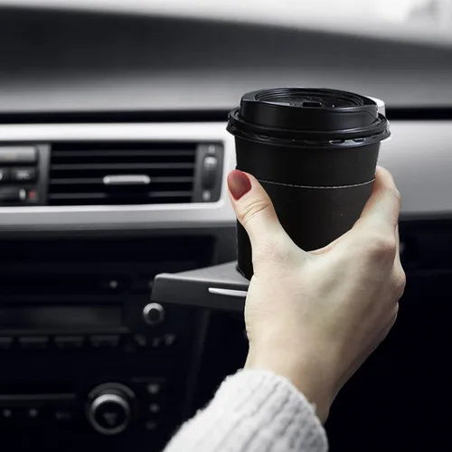 Miniatura 7 de SIUQ Paquete de 100 tazas de café de 12 onzas con tapas, tazas de café de papel desechables con fundas para bebidas calientes/frías, fiestas