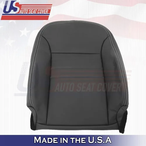 Miniatura 4 de 2011 2012 compatible con Dodge Charger SXT Front Driver Top & Bottom Cubiertas de cuero negro