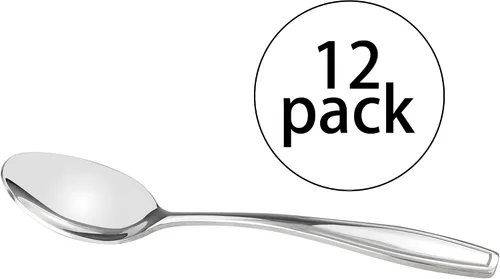 Miniatura 5 de Pekky Cuchara de postre de acero inoxidable, juego de cucharas pequeñas de 12 piezas