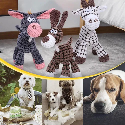 Miniatura 6 de Juguete de felpa chirriante para perro, juguete de felpa chirriante, juguete interactivo para masticar, juguete chirriante para perros pequeños