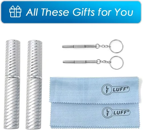 Miniatura 3 de LUFF 2 Pack Mini Reading Glasses Upgrade Portable Readers Unisex w/Unique Pen Clip Case