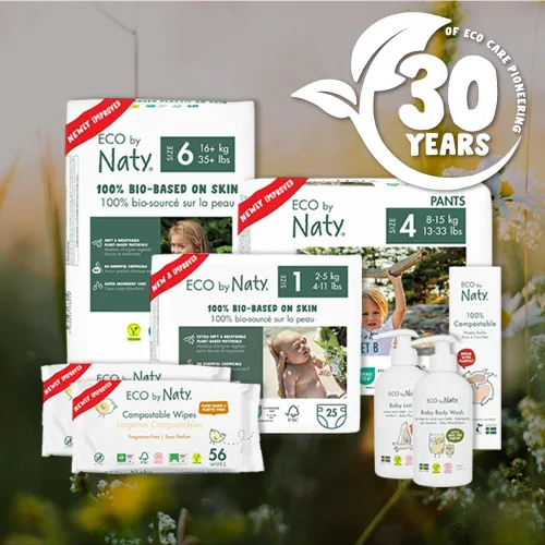 Miniatura 7 de Eco by Naty - Pañales ecológicos a base de plantas, ideales para pieles sensibles del bebé y ayuda a prevenir fugas (talla 6, 102 unidades)