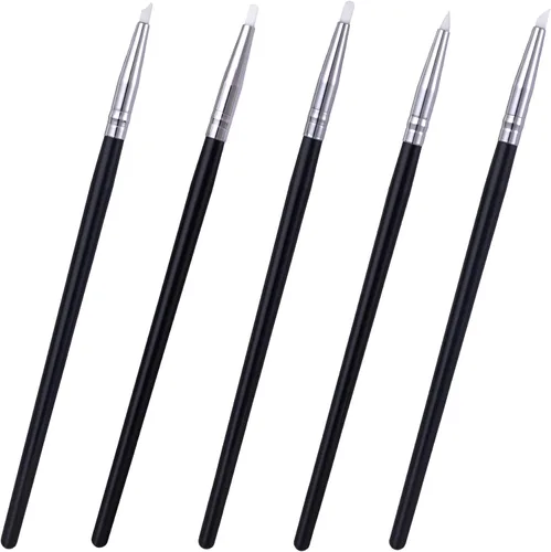Miniatura 11 de SmallCat 5 pinceles de pintura de silicona, herramientas flexibles para tallar arcilla, herramientas profesionales de escultura para manualidades