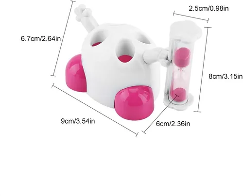 Miniatura 6 de Temporizadores de cepillado de dientes para niños y niños, soporte para cepillo de dientes con temporizador de cuenta regresiva de 3 minutos