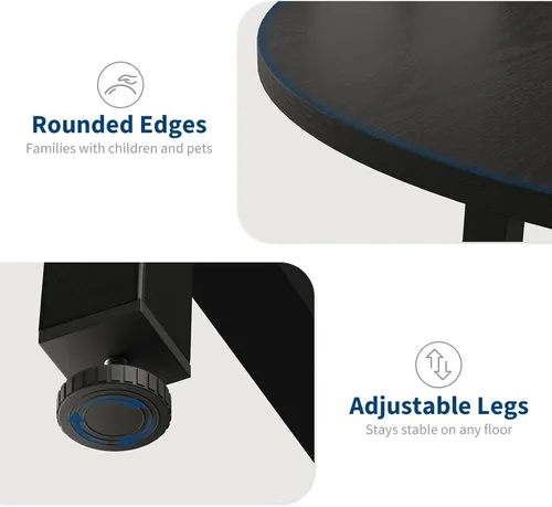 Miniatura 6 de IDEALHOUSE Mesa de comedor redonda de 31.5 pulgadas para 2-4, mesa de comedor de cocina pequeña para ahorrar espacio, mesa de cocina circular