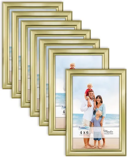 Miniatura 7 de Icona Bay Juego de marcos de fotos de 4 x 6 pulgadas (negro, paquete de 12), estilo contemporáneo con clase, colección Maestro
