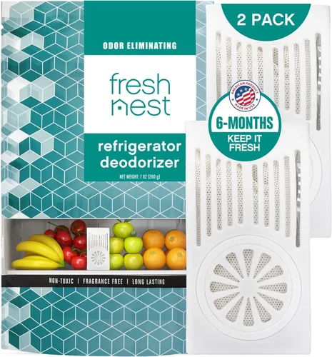 Desodorizador para refrigerador con zeolitas (paquete de 2) – Eliminador de olores para refrigerador y congelador – eclipsa las bolsas de